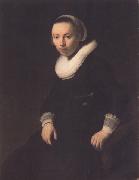 REMBRANDT Harmenszoon van Rijn Portrait of a young woman seated (mk33) oil painting